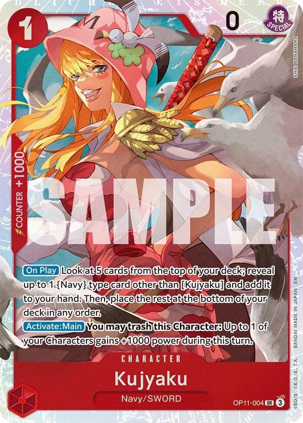 Carte One Piece anglaise Kujyaku OP11-004 SR