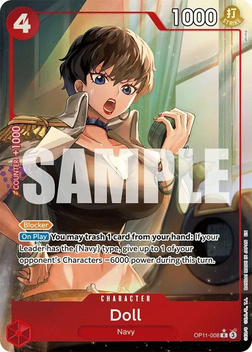 Carte One Piece anglaise OP11-008 Doll (version 2)