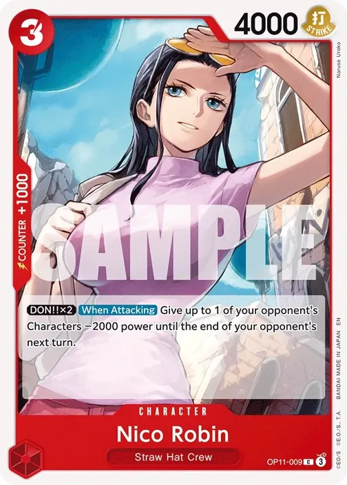 Carte One Piece anglaise OP11-009 Nico Robin