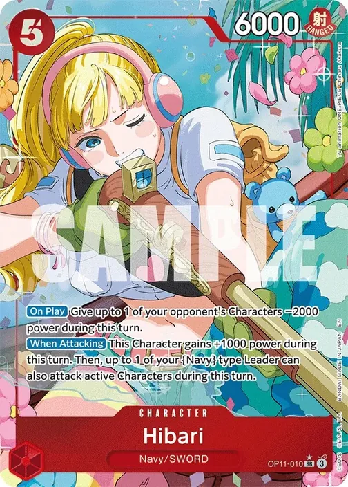 Carte One Piece anglaise OP11-010 Hibari (version 2)