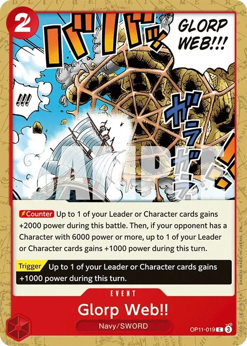 Carte One Piece anglaise OP11-019 Glorp Web!!