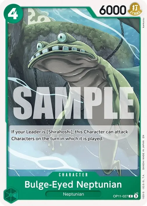 Carte One Piece anglaise OP11-027 Bulge-Eyed Neptunian