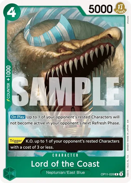 Carte One Piece anglaise OP11-028 Lord of the Coast