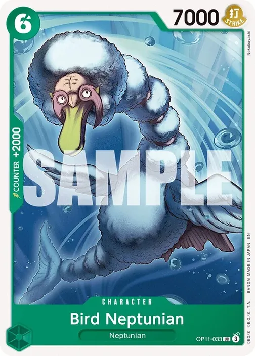 Carte One Piece anglaise OP11-033 Bird Neptunian