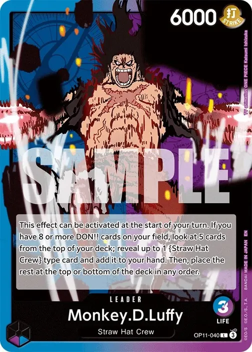 Carte One Piece anglaise OP11-040 Monkey.D.Luffy