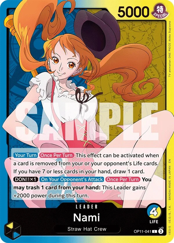 Carte One Piece anglaise Nami OP11-041 L