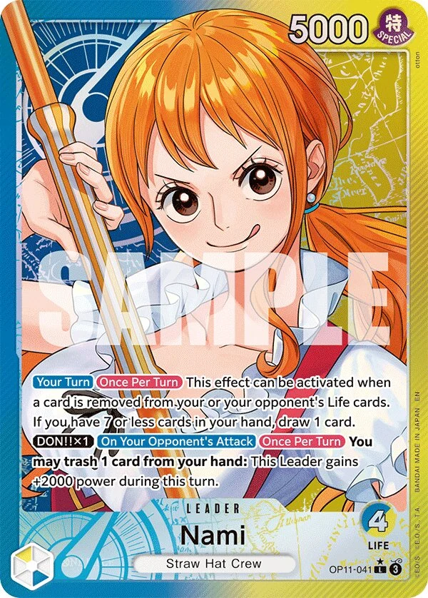 Carte One Piece anglaise Nami OP11-041 L