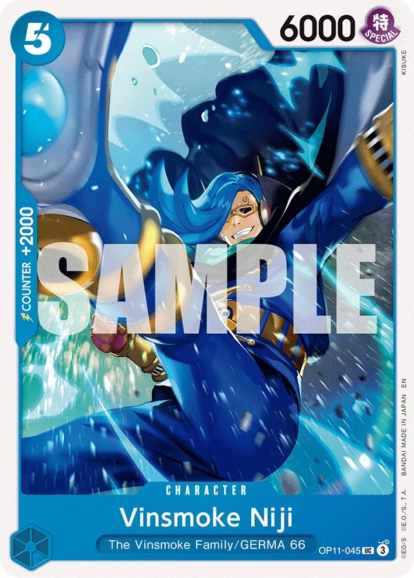 Carte One Piece anglaise Vinsmoke Niji OP11-045 UC