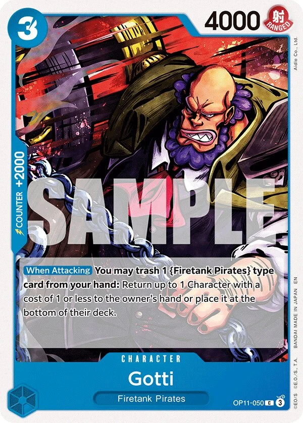 Carte One Piece anglaise Gotti OP11-050 C