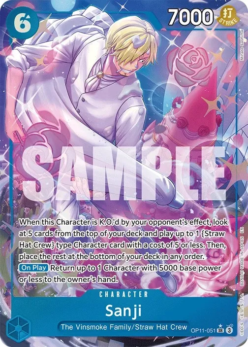 Carte One Piece anglaise OP11-051 Sanji (version 2)