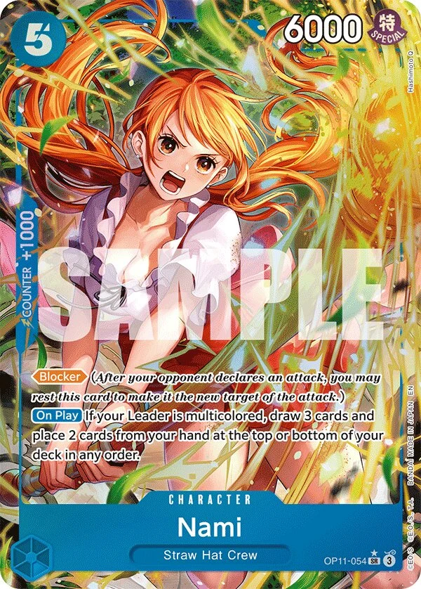 Carte One Piece anglaise Nami OP11-054 SR