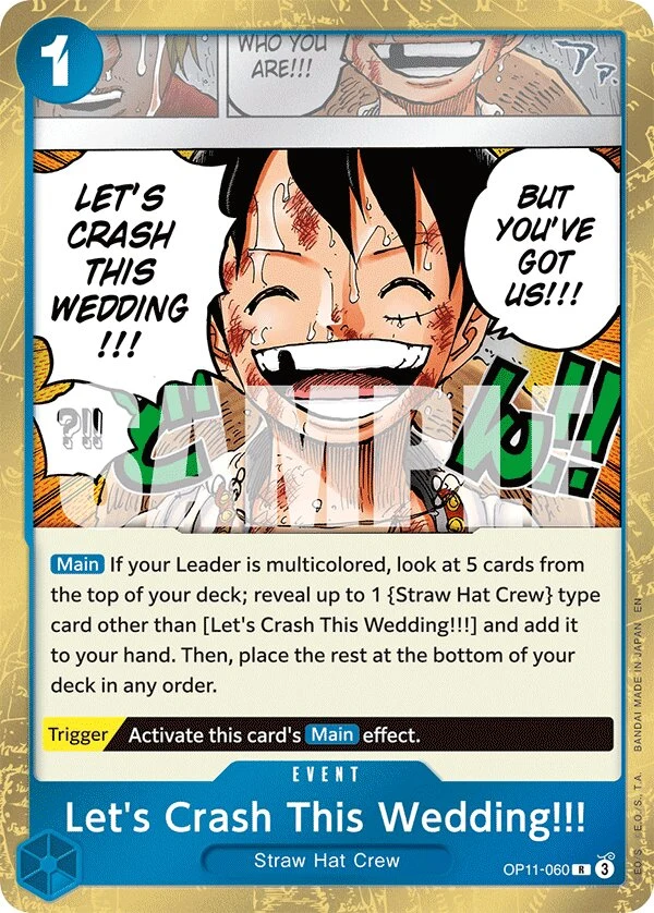 Carte One Piece anglaise Let's Crash This Wedding!!! OP11-060 R