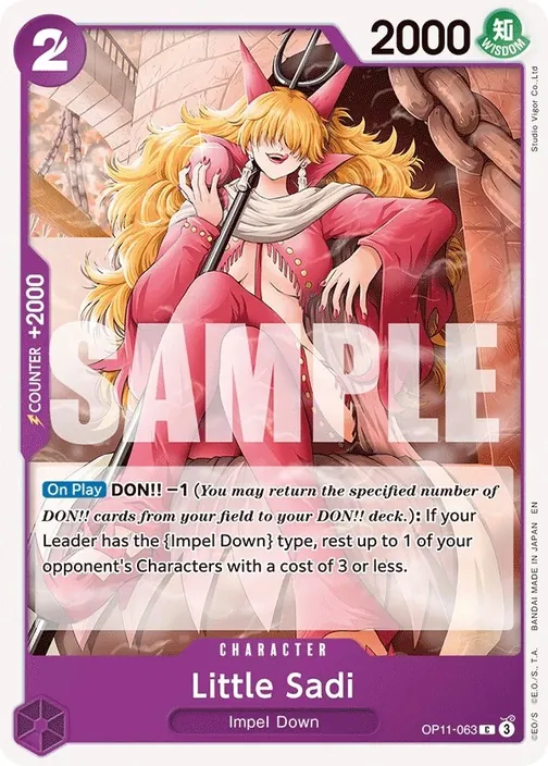 Carte One Piece anglaise OP11-063 Little Sadi