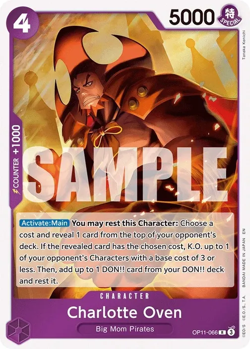 Carte One Piece anglaise OP11-066 Charlotte Oven