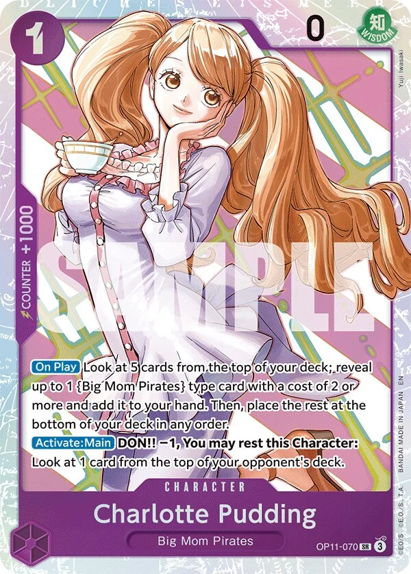 Carte One Piece anglaise Charlotte Pudding OP11-070 SR