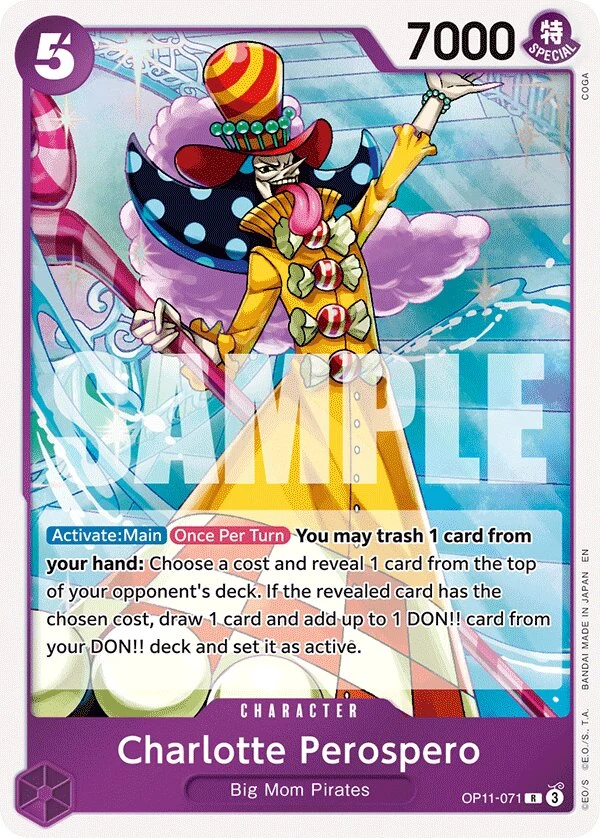 Carte One Piece anglaise Charlotte Perospero OP11-071 R