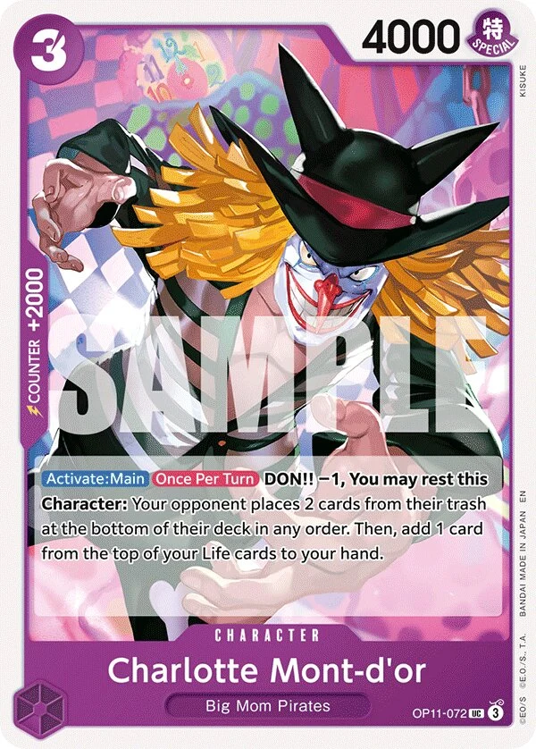 Carte One Piece anglaise Charlotte Mont-d'or OP11-072 UC