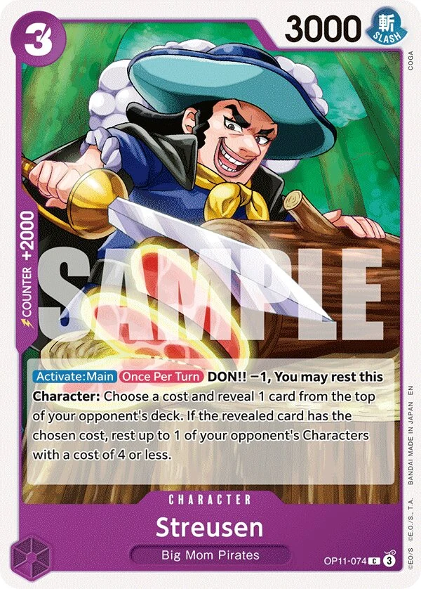 Carte One Piece anglaise Streusen OP11-074 C