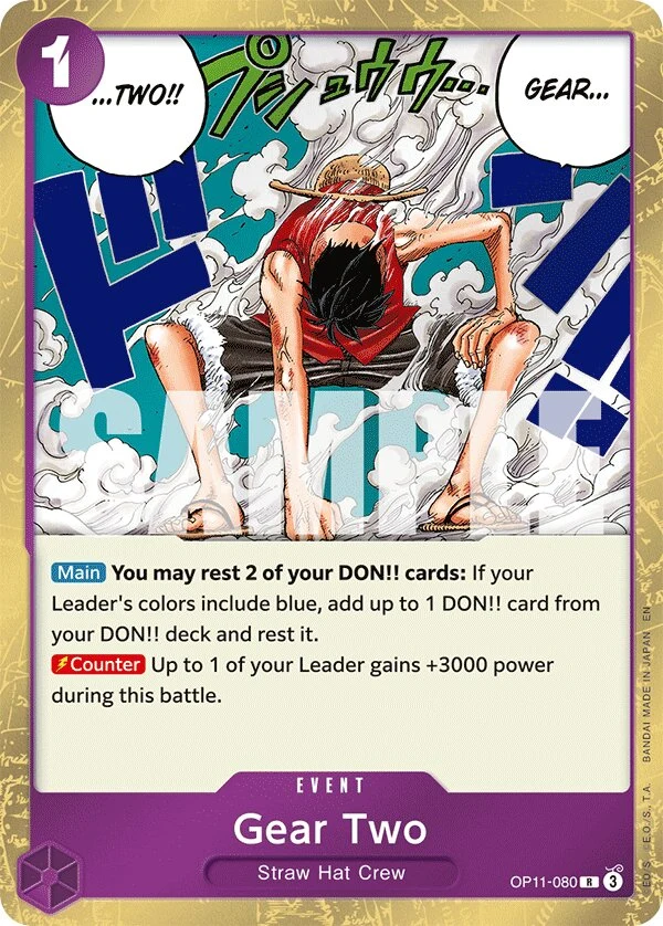 Carte One Piece anglaise Gear Two OP11-080 R