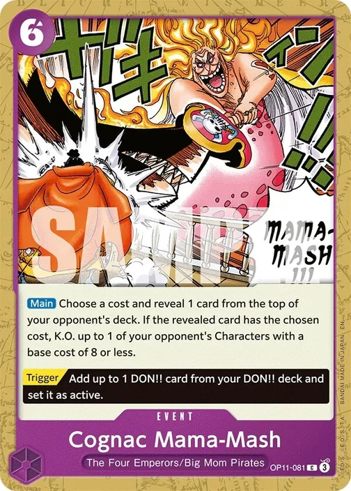 Carte One Piece anglaise OP11-081 Cognac Mama-Mash