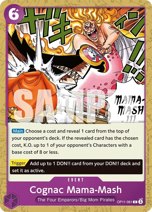 Carte One Piece anglaise Cognac Mama-Mash OP11-081 C