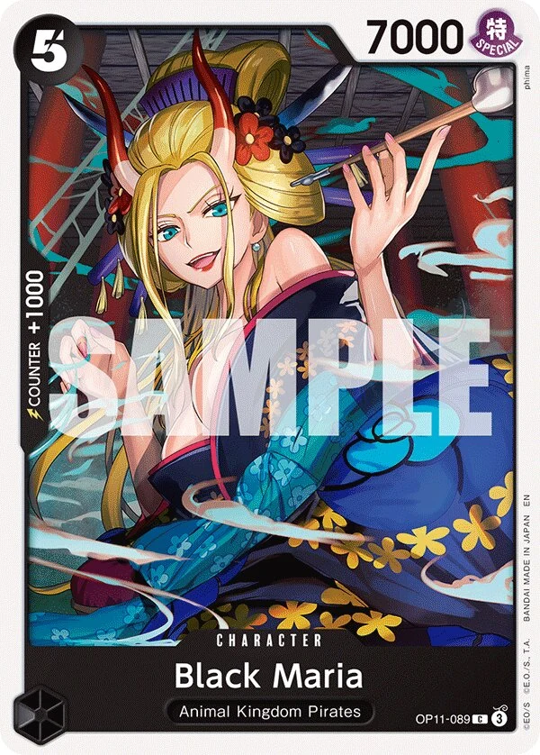 Carte One Piece anglaise Black Maria OP11-089 C