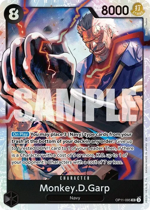 Carte One Piece anglaise OP11-095 Monkey.D.Garp