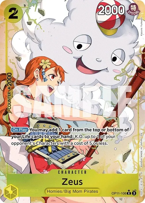Carte One Piece anglaise OP11-106 Zeus (version 2)