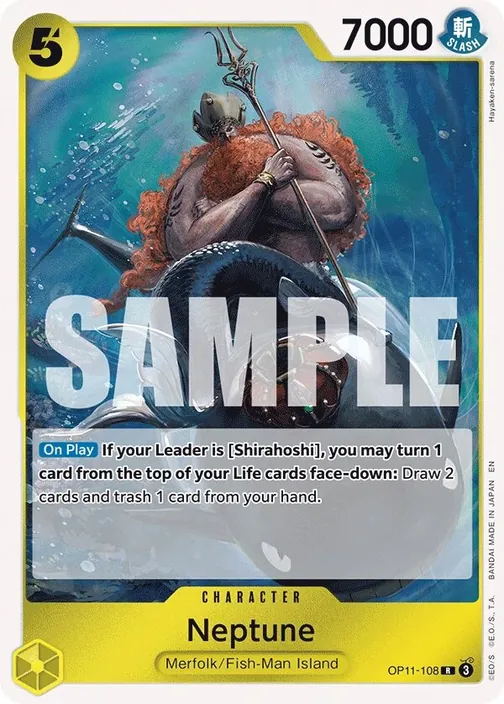Carte One Piece anglaise OP11-108 Neptune