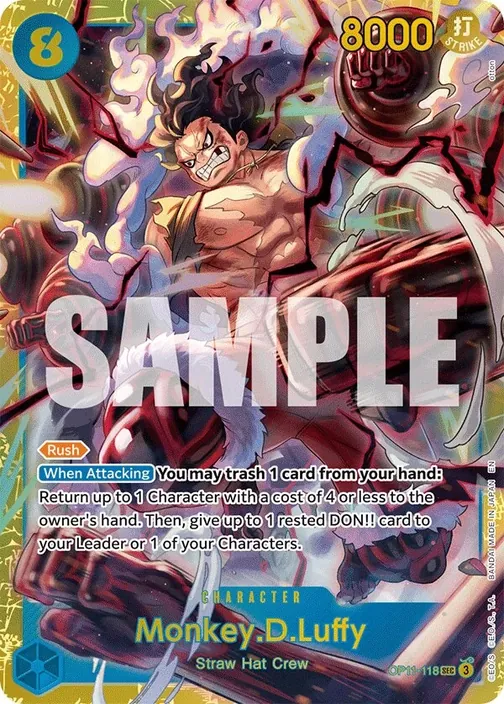 Carte One Piece anglaise OP11-118 Monkey.D.Luffy