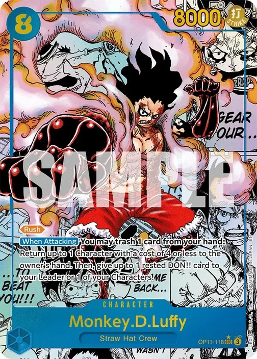 Carte One Piece anglaise OP11-118 Monkey.D.Luffy (version 3)
