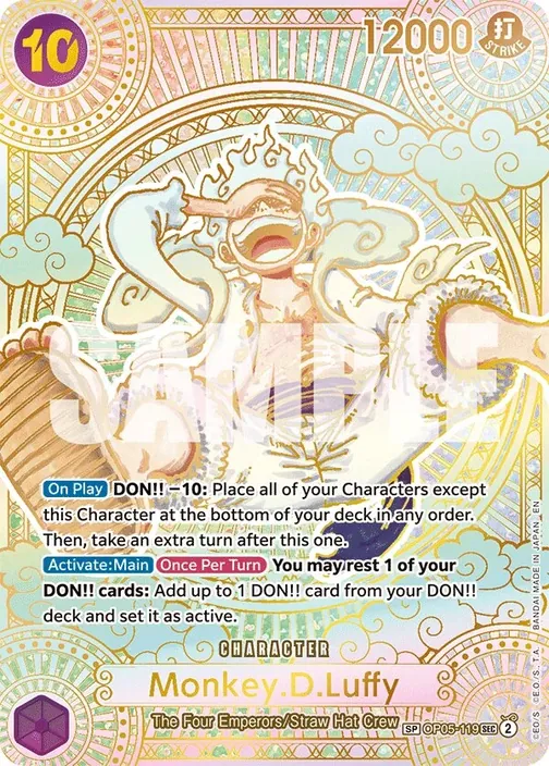 Carte One Piece anglaise OP05-119 Monkey.D.Luffy (version 9)