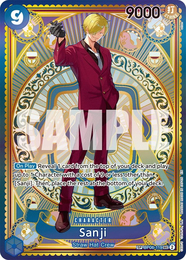 Carte One Piece anglaise Sanji OP06-119 SP