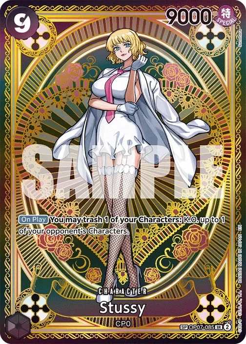 Carte One Piece anglaise OP07-085 Stussy (version 3)