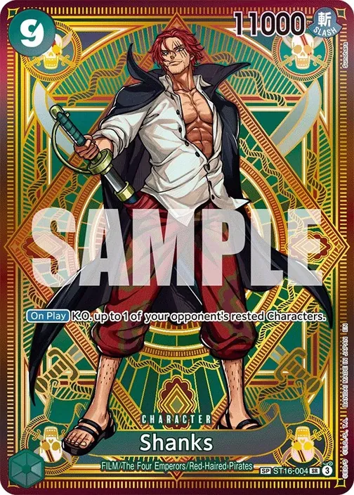 Carte One Piece anglaise ST16-004 Shanks (version 2)