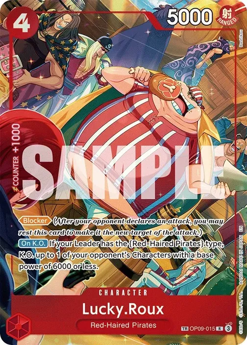 Carte One Piece anglaise OP09-015 Lucky.Roux (version 2)