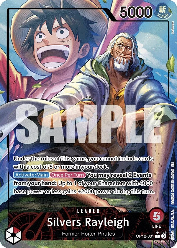 Carte One Piece anglaise Silvers Rayleigh OP12-001 L