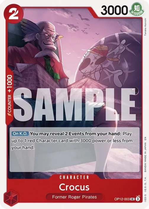 Carte One Piece anglaise OP12-003 Crocus