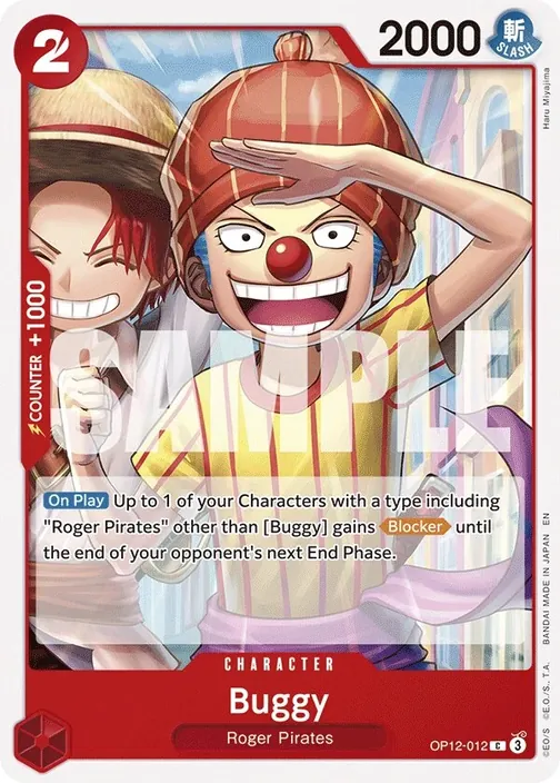 Carte One Piece anglaise OP12-012 Buggy
