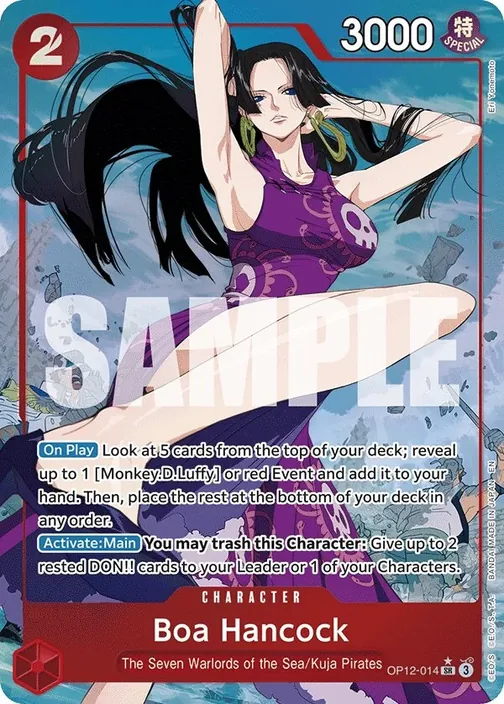 Carte One Piece anglaise OP12-014 Boa Hancock (version 2)