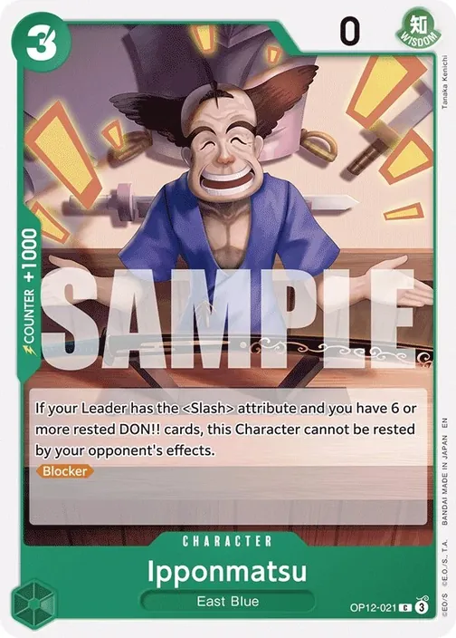 Carte One Piece anglaise OP12-021 Ipponmatsu