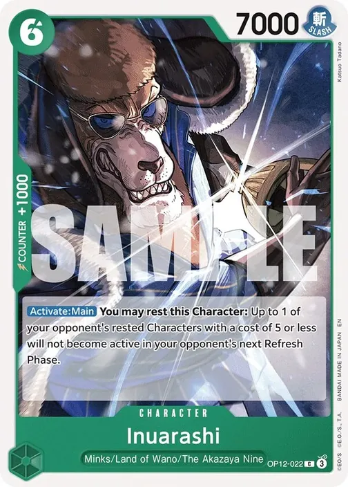 Carte One Piece anglaise OP12-022 Inuarashi