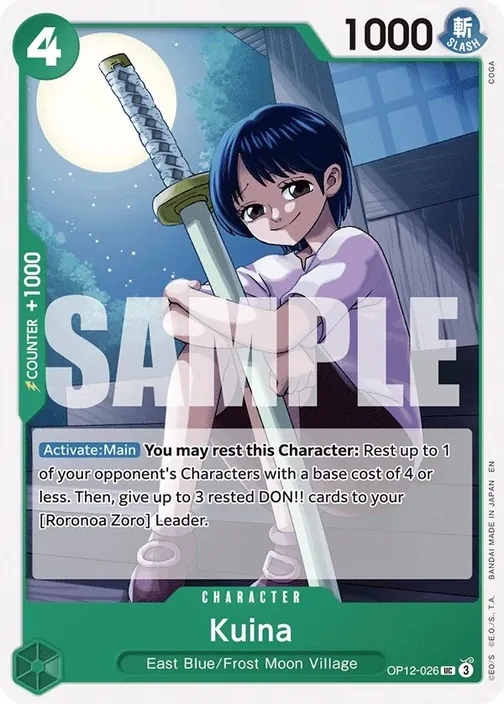 Carte One Piece anglaise OP12-026 Kuina