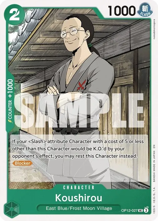 Carte One Piece anglaise OP12-027 Koushirou