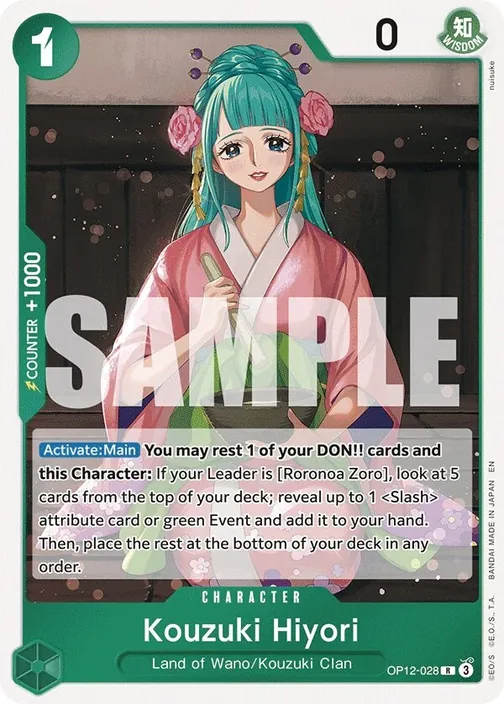 Carte One Piece anglaise OP12-028 Kouzuki Hiyori