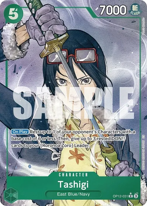 Carte One Piece anglaise OP12-031 Tashigi (version 2)