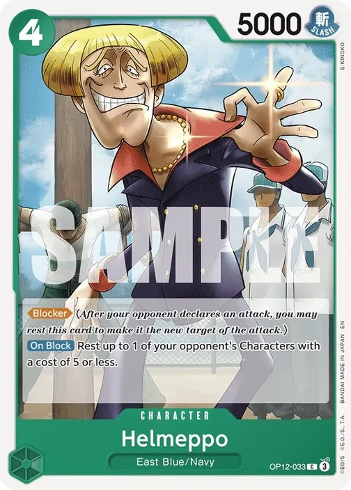 Carte One Piece anglaise OP12-033 Helmeppo