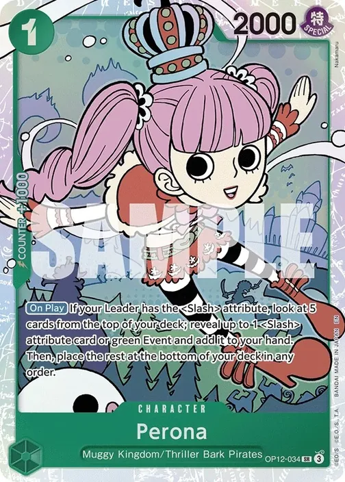 Carte One Piece anglaise OP12-034 Perona