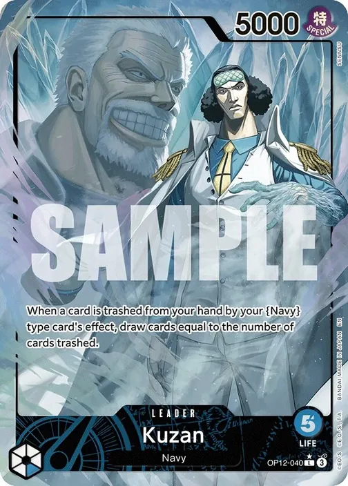 Carte One Piece anglaise OP12-040 Kuzan (version 2)
