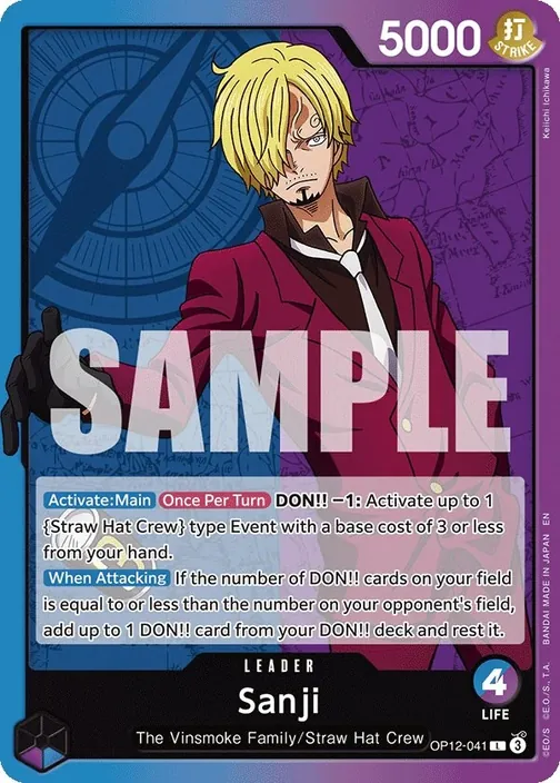 Carte One Piece anglaise OP12-041 Sanji